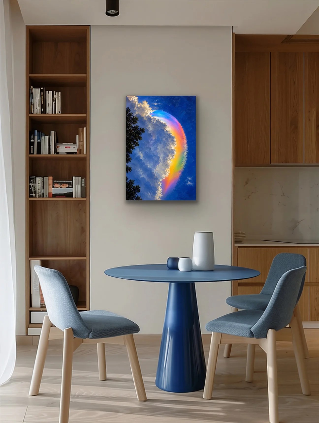 Gökkuşağı Bulutu Kanvas Tablo 40X60 CM
