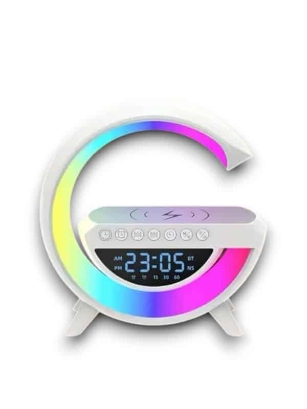 Google Dijital Kablosuz Şarj Özellikli Bluetooth Hoparlör Gece Lambası