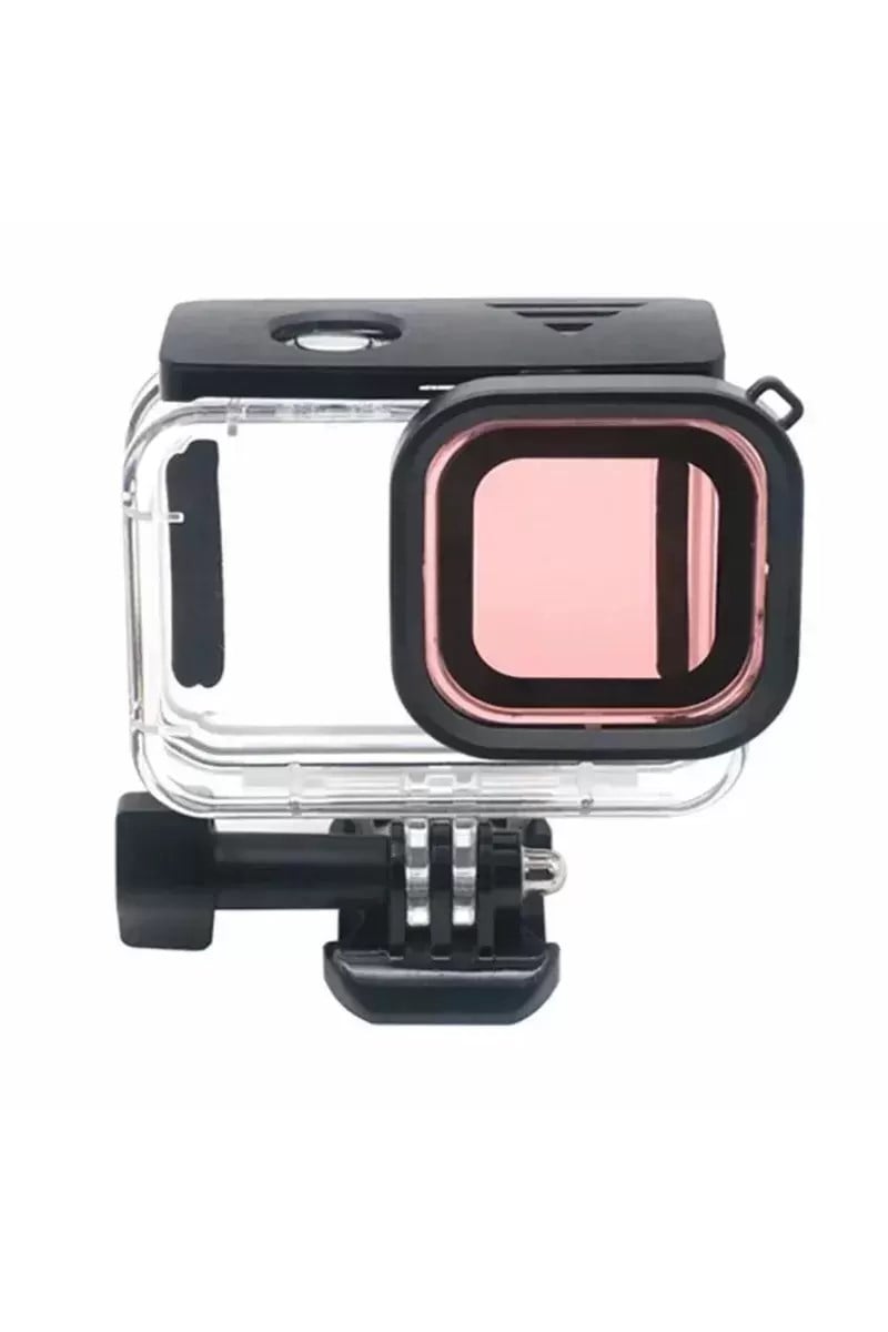 Gopro Hero 12 11 10 9 için 60m Sualtı Su Geçirmez Kılıf Muhafaza Housing ve Lens