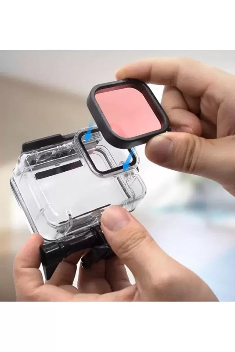 Gopro Hero 12 11 10 9 için 60m Sualtı Su Geçirmez Kılıf Muhafaza Housing ve Lens