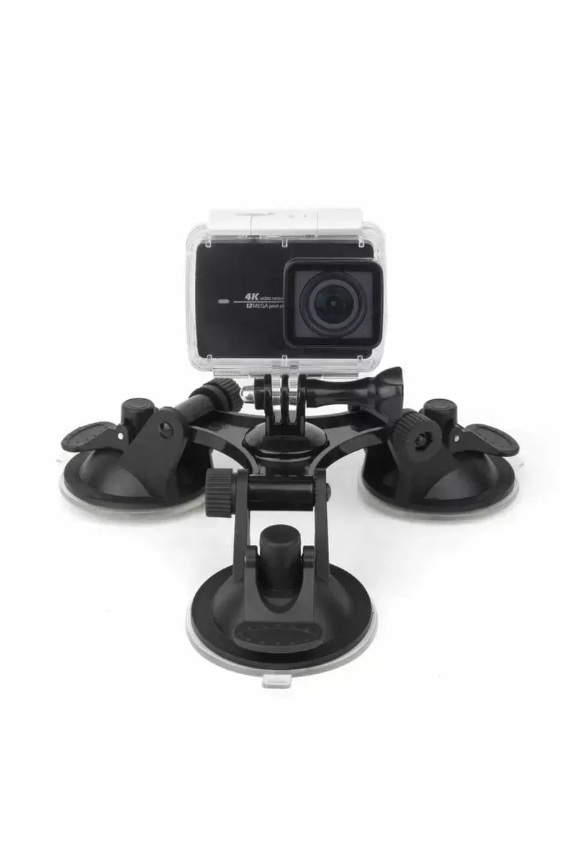Gopro Hero 13 12 11 9 8 7 6 5 4 3 Aksiyon Kamerası Vantuzlu 3lü Bağlantı Aracı