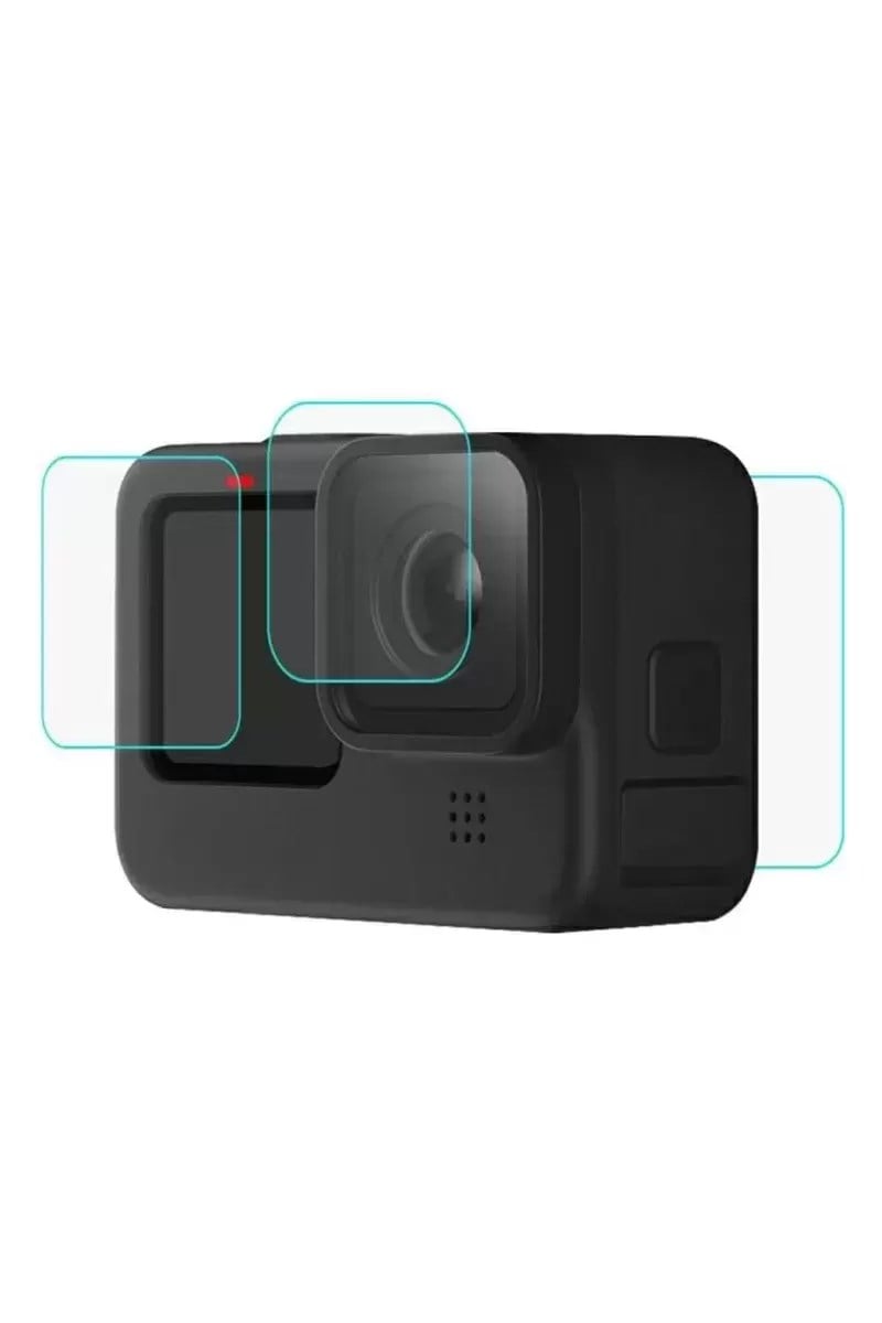 Gopro Hero 9 10 11 12 Tamperli 3 Parça Kırılmaz Cam Ekran Koruyucu