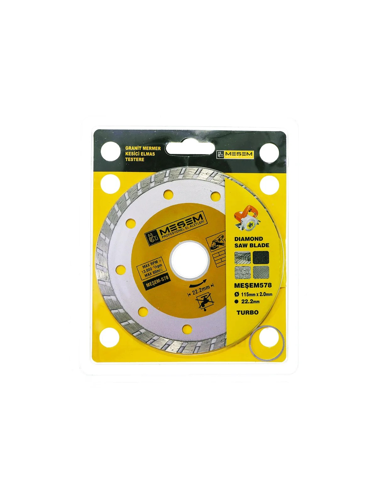 Granit Mermer Kesici Elmas Testere 115 mm MES 578