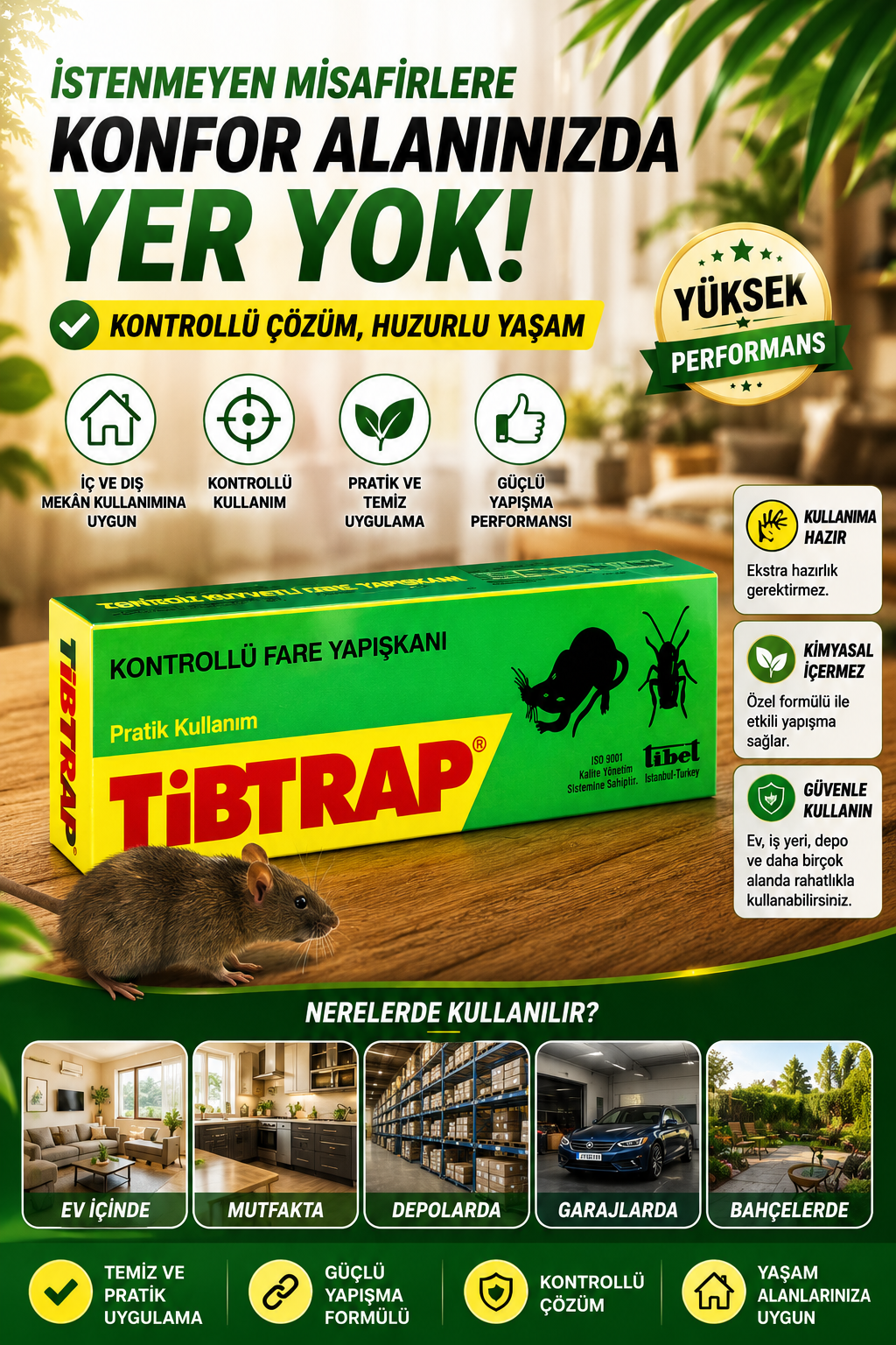 Güçlü Yapışma Özellikli Fare Kontrol Yapışkanı