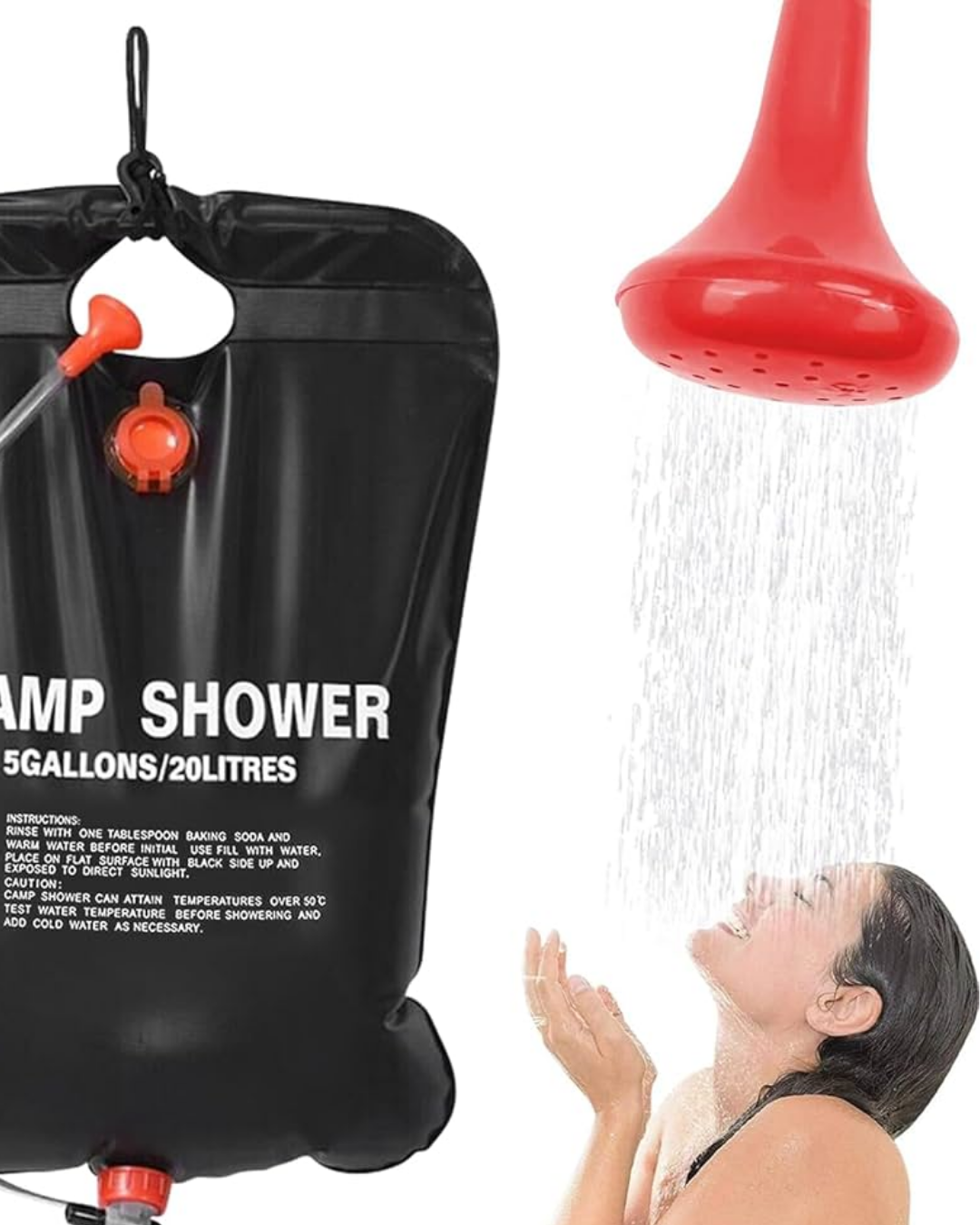 Güneş Enerjili Dış Mekan Duşu 20 Litre Dayanıklı PVC Kamp Duş Sistemi