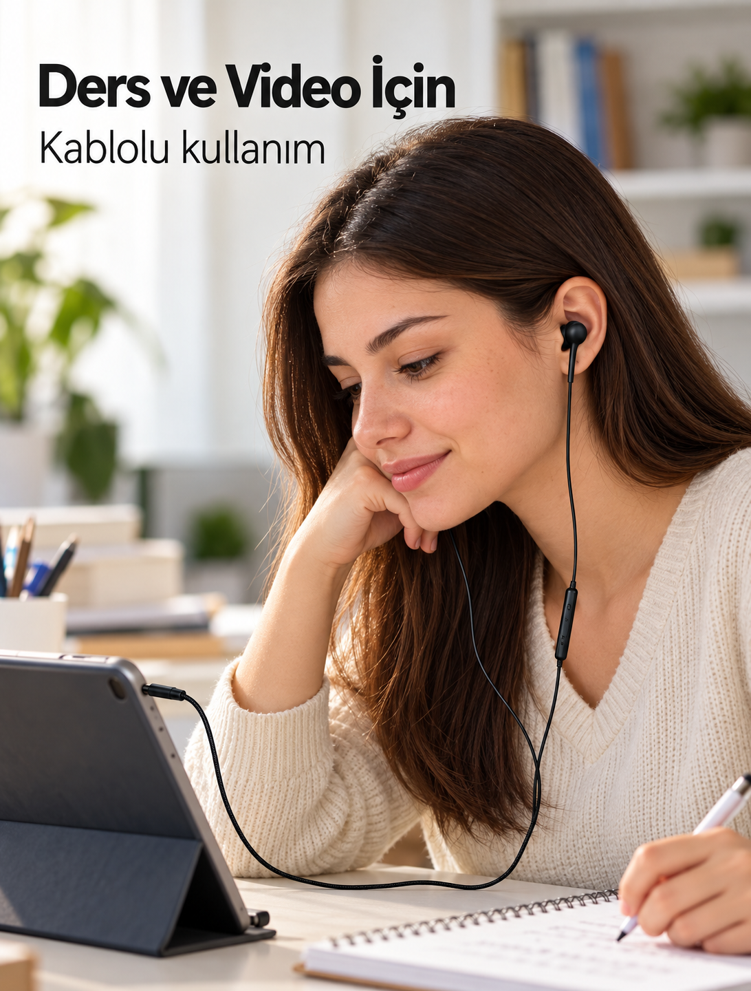 Günlük Kullanıma Uygun Silikon Uçlu Kablolu Kulaklık