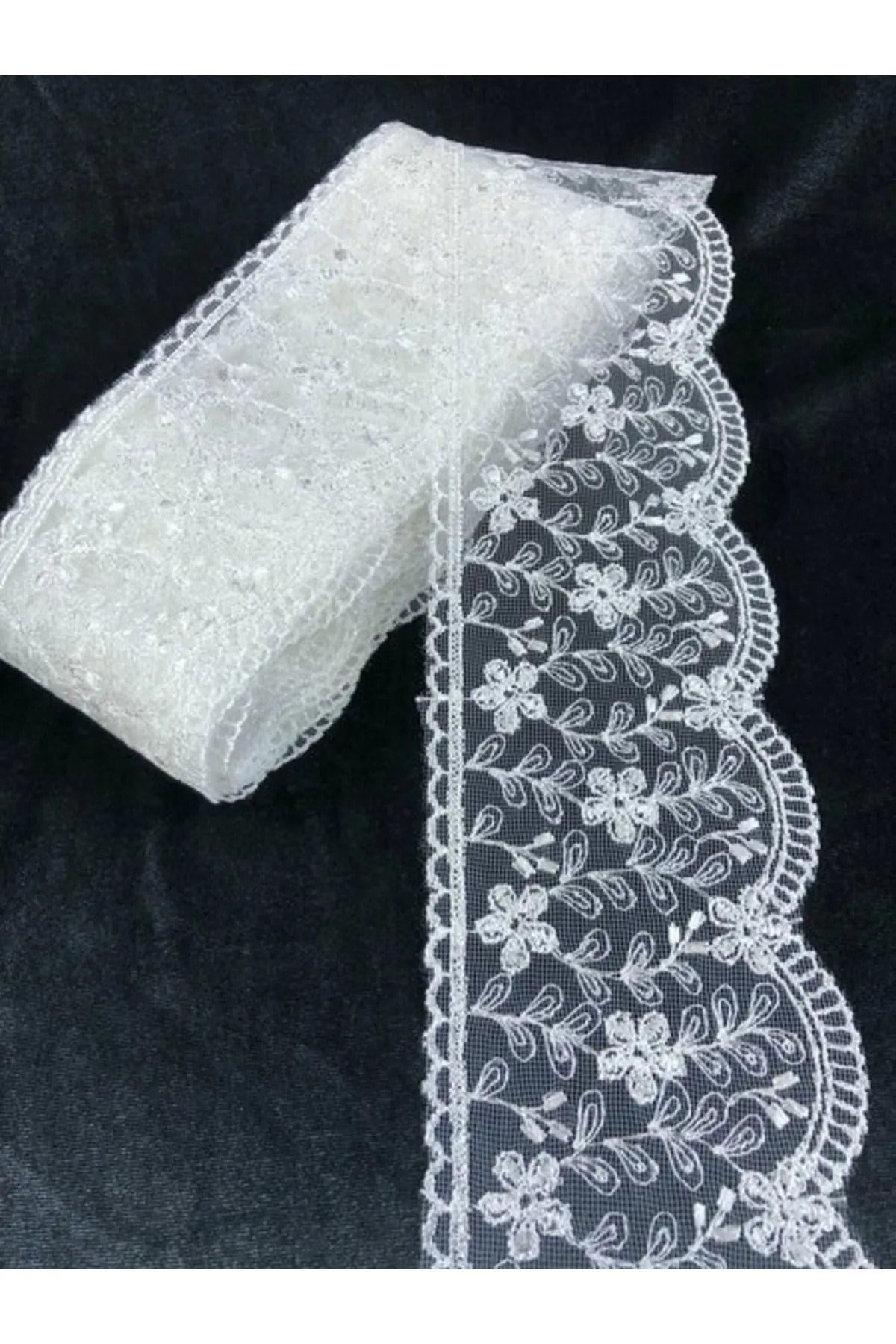 Güpür, Ekru Dantel Geniş Güpür 1 Top (14.5 Metre)