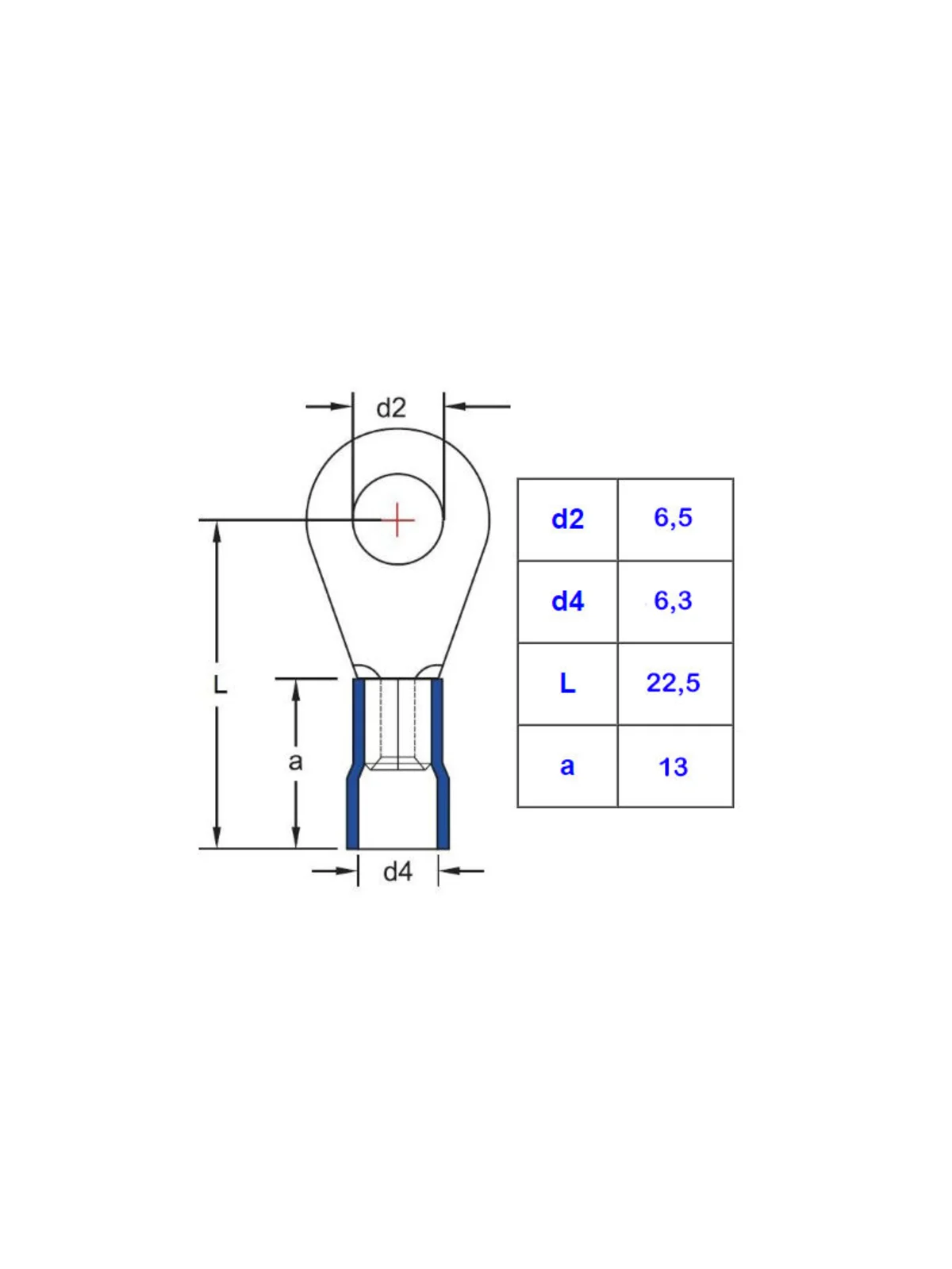 GYU 606 Yuvarlak Tip İzoleli Kablo Pabucu