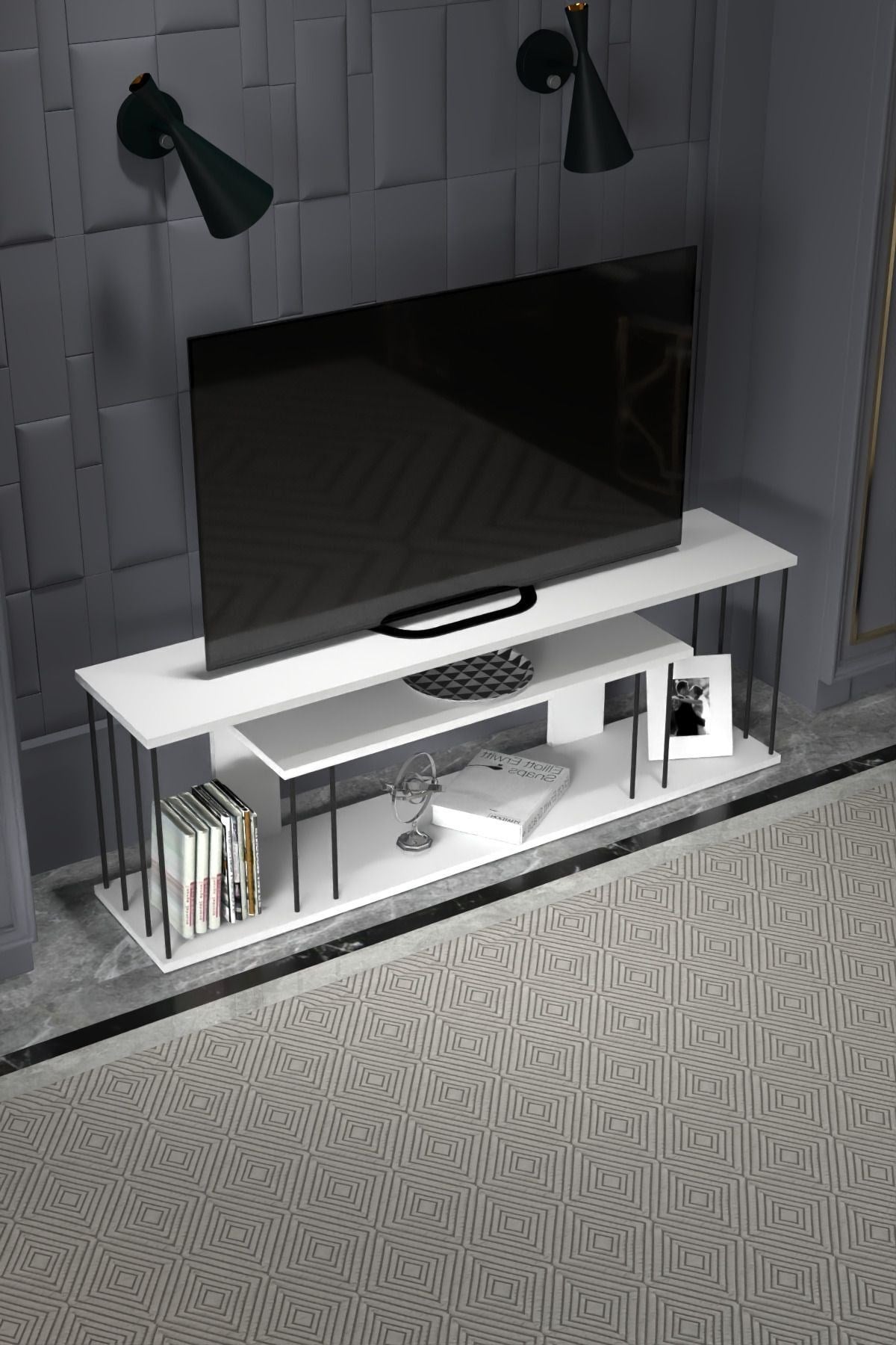 Gzd Plus TV Ünitesi Beyaz 140 cm