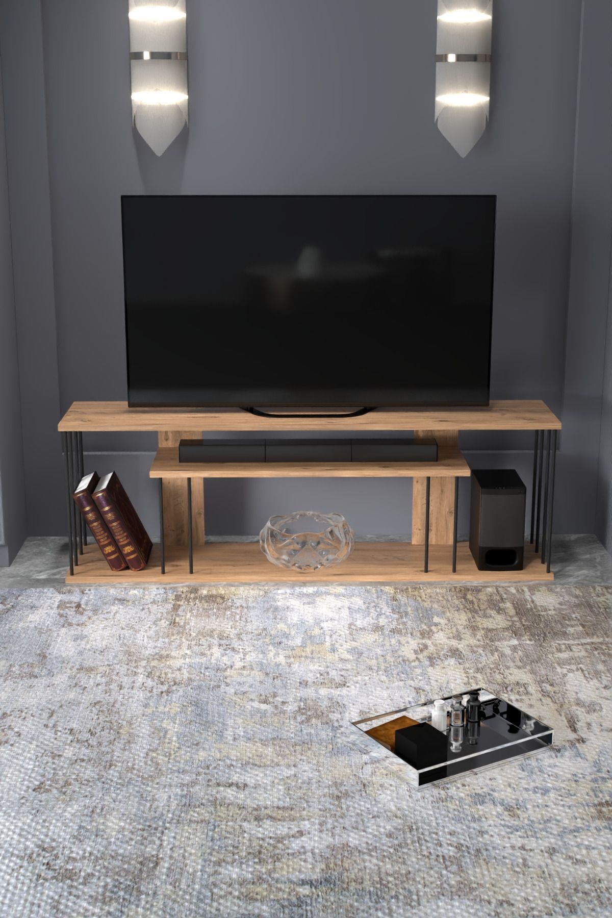 Gzd Plus TV Ünitesi Kahverengi Çam