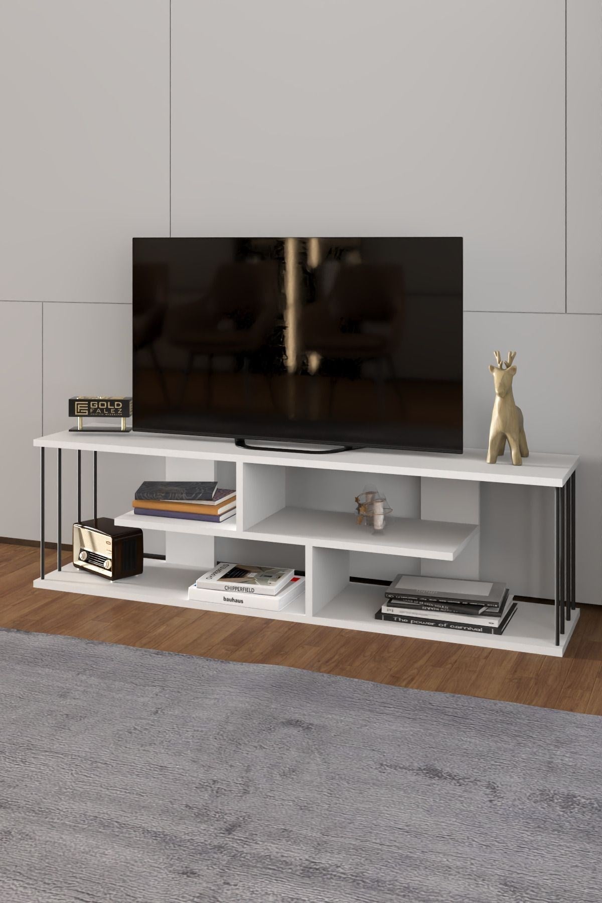Gzd TV Ünitesi Beyaz 140 cm