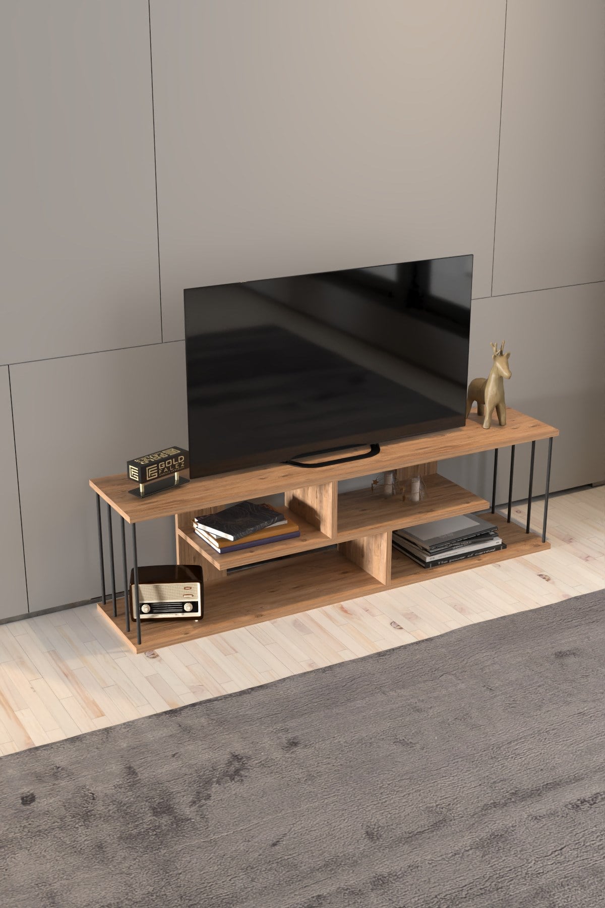 Gzd TV Ünitesi Ceviz 140 cm
