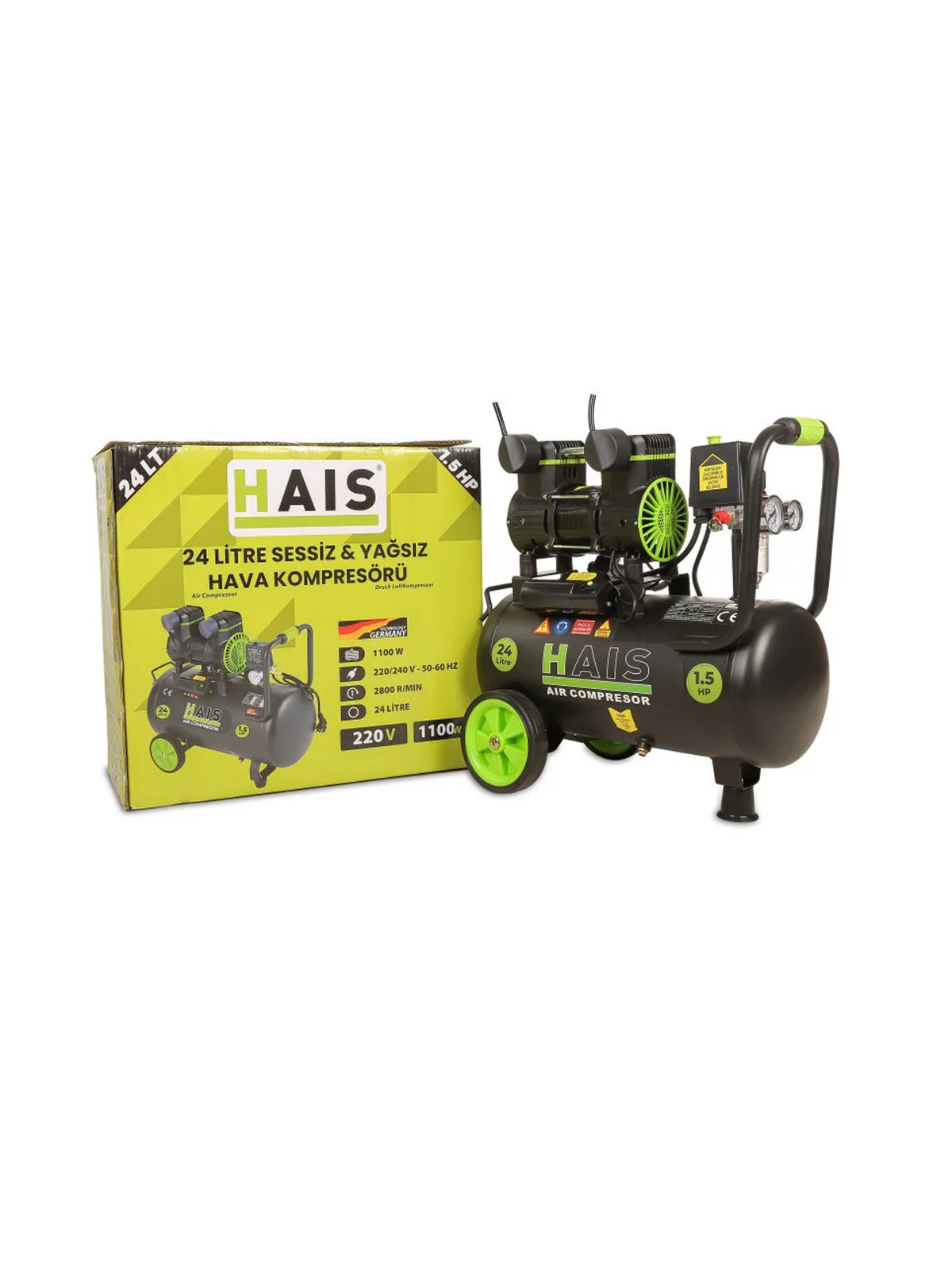 HAİS Hava Kompresörü 24 Litre 1.5HP