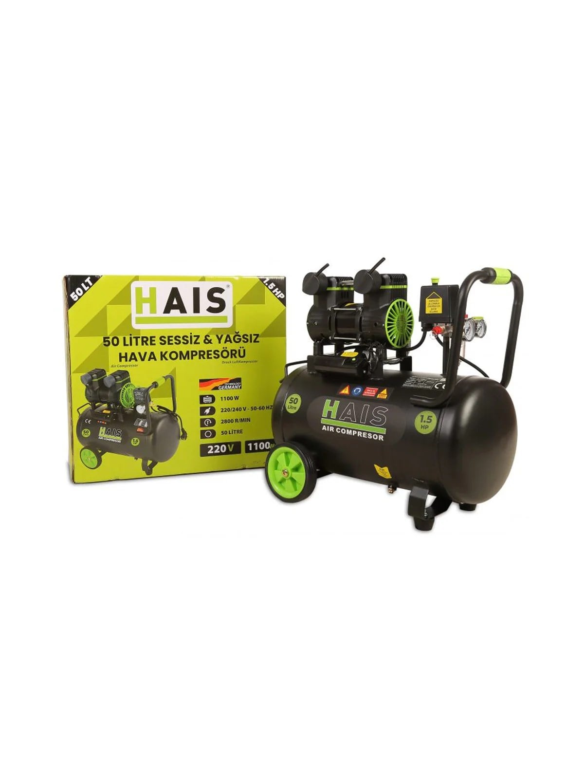 HAİS Hava Kompresörü 50 Litre 1.5HP