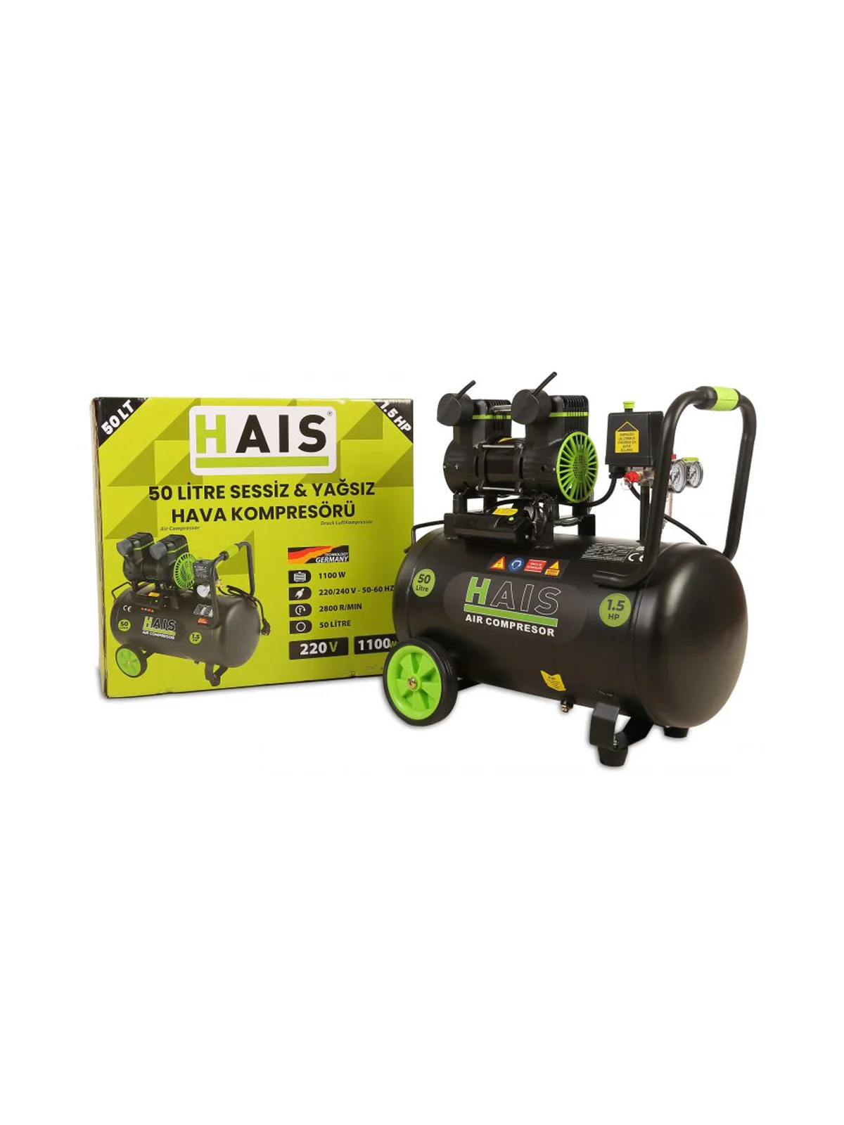 HAİS Hava Kompresörü 50 Litre 1.5HP