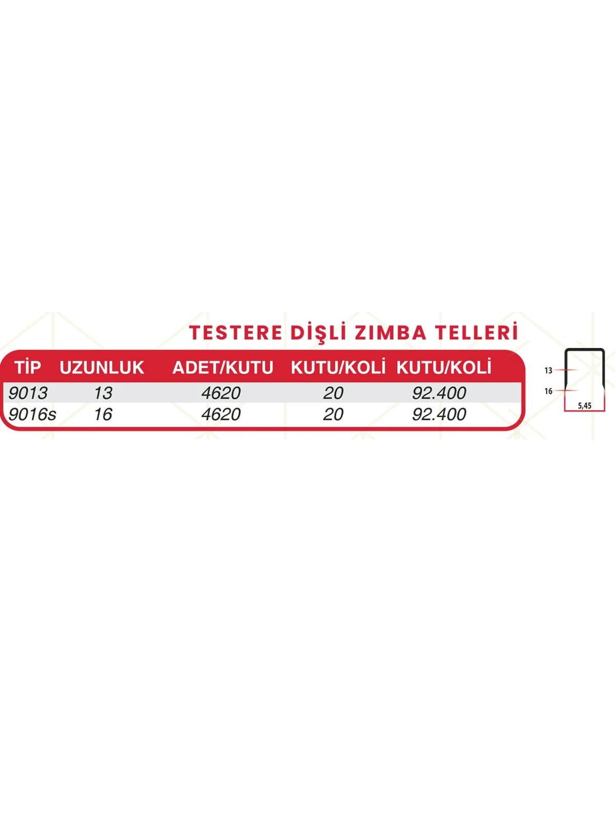 HAİS TESTERE DİŞLİ ZIMBA TELİ 9013