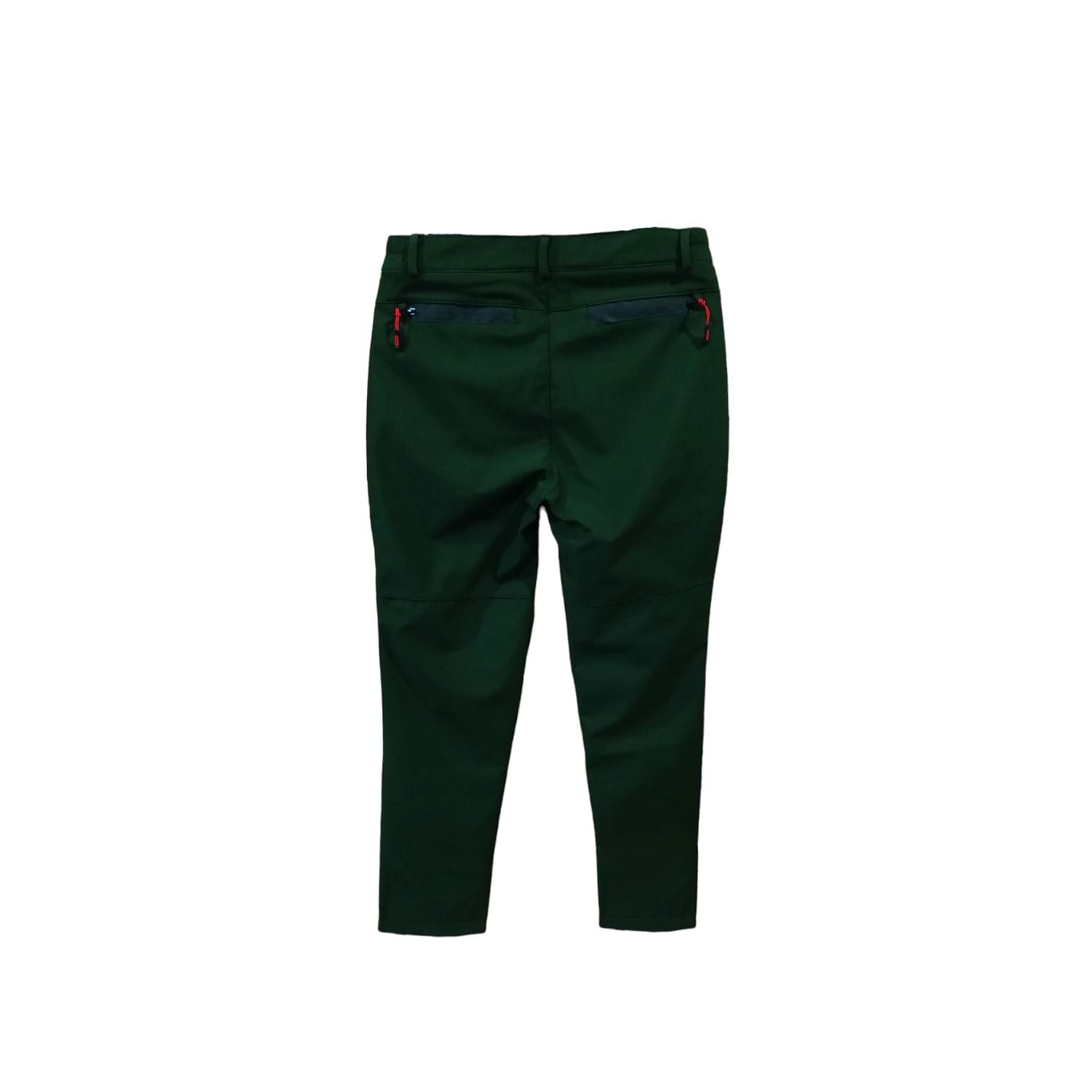 Haki Yeşil Softshell Pantalon İçi Polarlı Gizli Fermuarlı - XXL