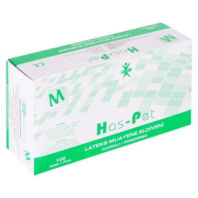Haspet - Lateks Pudralı Muayene Eldiveni