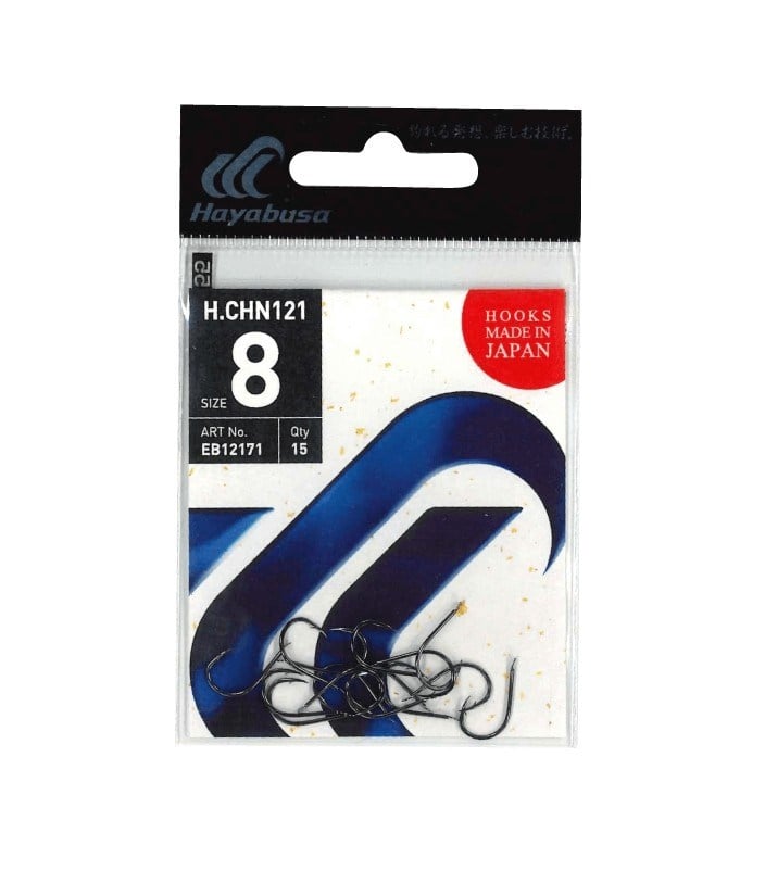 Hayabusa HCHN 121 Kısa Pala Dövme Olta İğnesi 15li Paket Black Nikel - NO-5