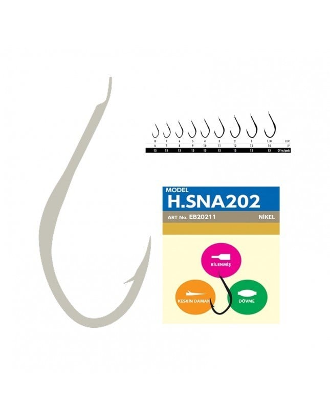 Hayabusa HSNA 202 Dövme Canlı Yem İğnesi 15li Paket Nikel - NO-2