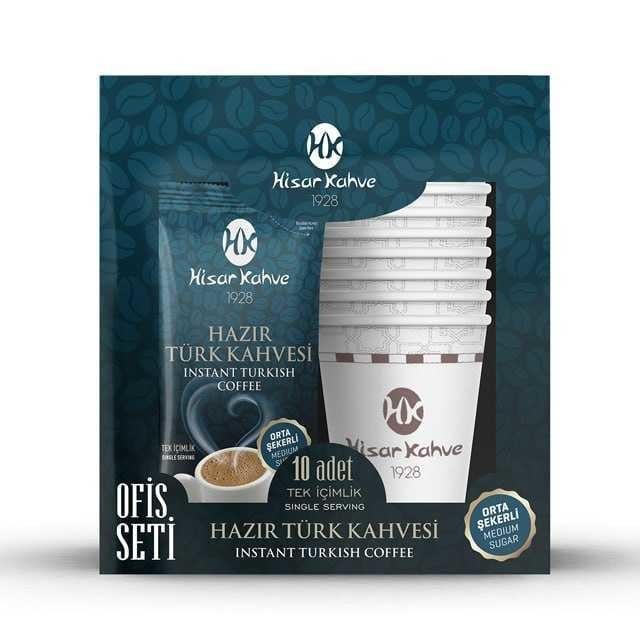 Hazır Türk Kahvesi Ofis Seti Orta Ş  10lu
