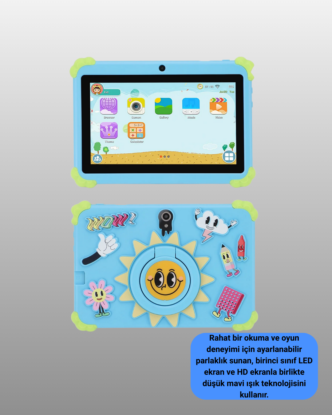 HD Ekranlı 7 İnç Tablet WiFi ve Bluetooth Bağlantılı