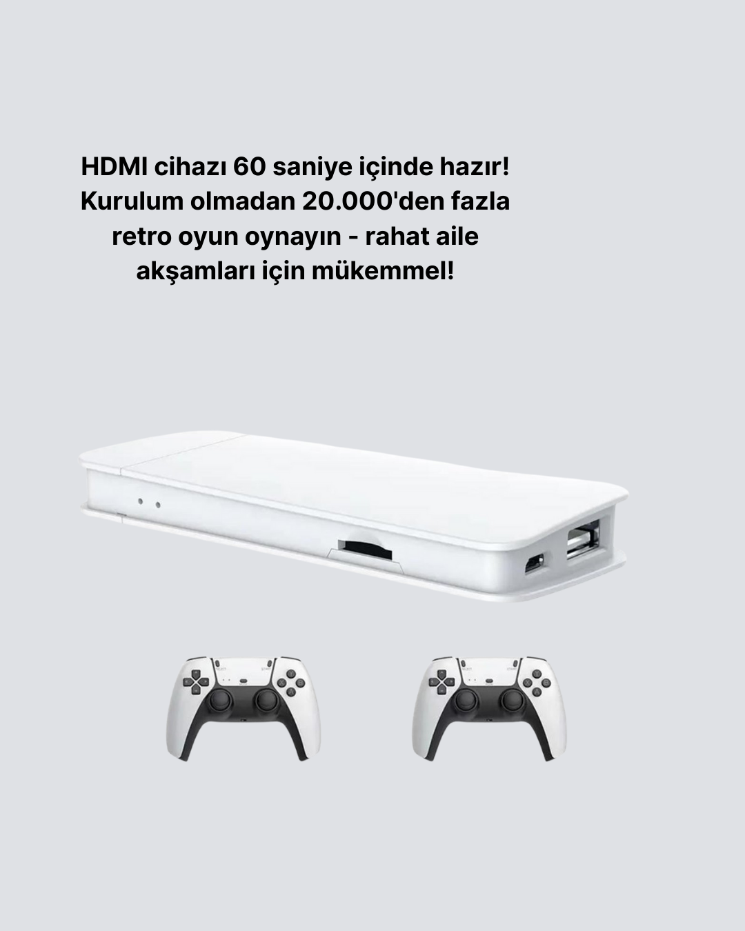 HDMI ve Kablosuz Kontrolcülü 20.000 Oyunlu Retro Oyun Konsolu