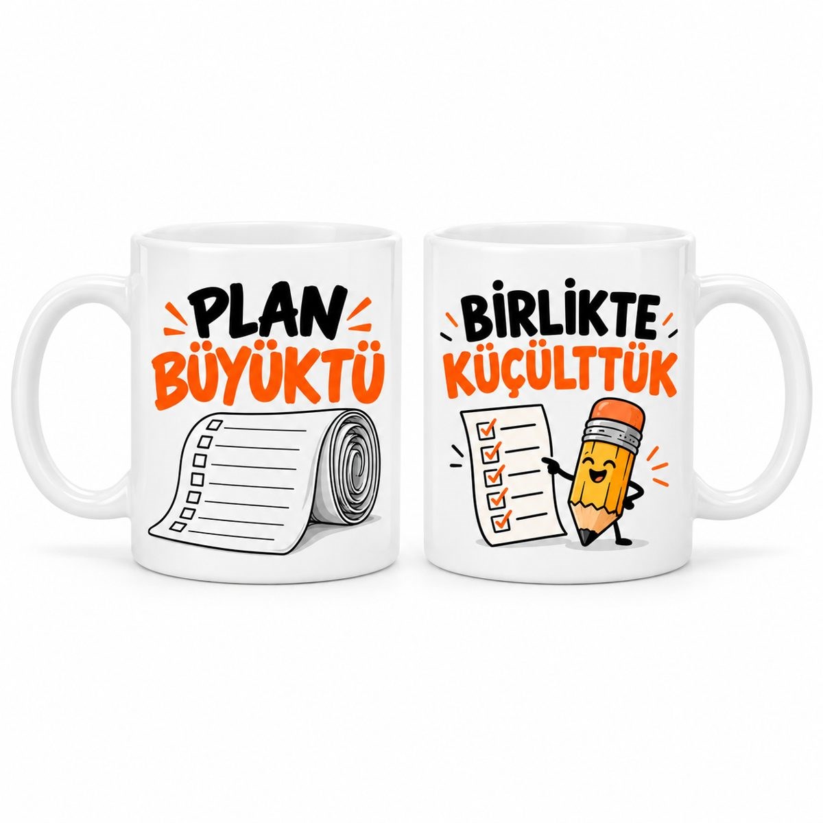 Hedef Ortağı 2'li Porselen Kupa Seti - MODEL 858