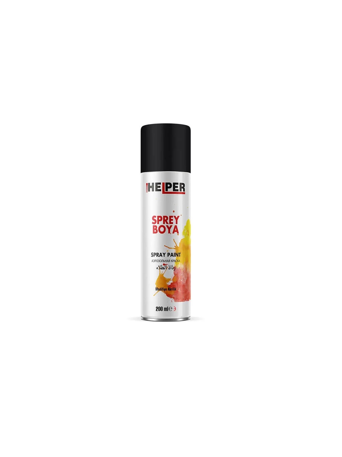 HELPER Akrilik Sprey Boya RAL 9005 Parlak Siyah 200 ml