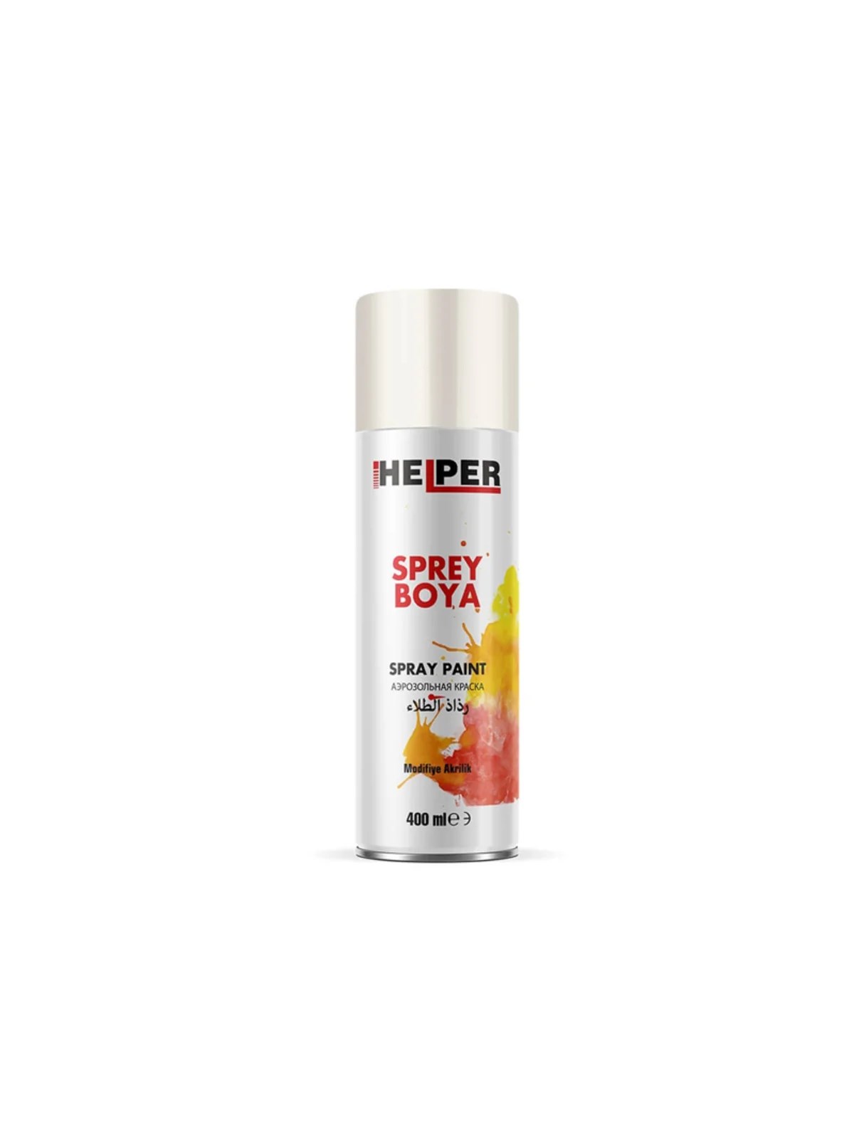 HELPER Akrilik Sprey Boya RAL 9010 Parlak Beyaz 400 ml