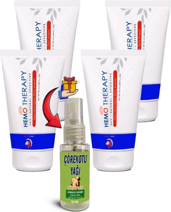 Hemo Therapy: 4 Adet> Iskoç Karaağaç Özlü An.al Bakım Kremi 50 ml + Çörekotu Yağı