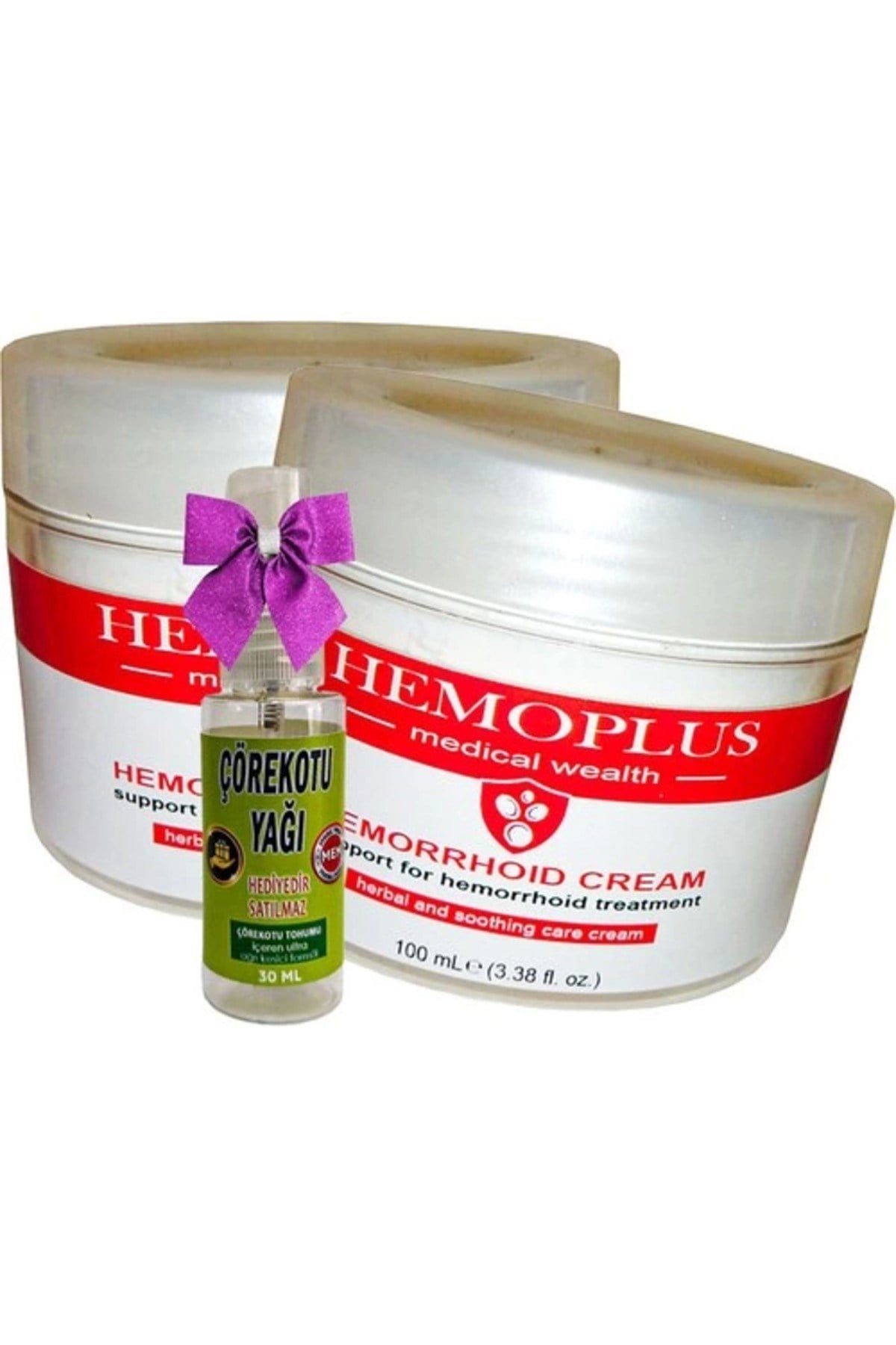 Hemoplus Bakım Kremi 100 ml x 2 adet + Çörek Otu Yağı 30 ml