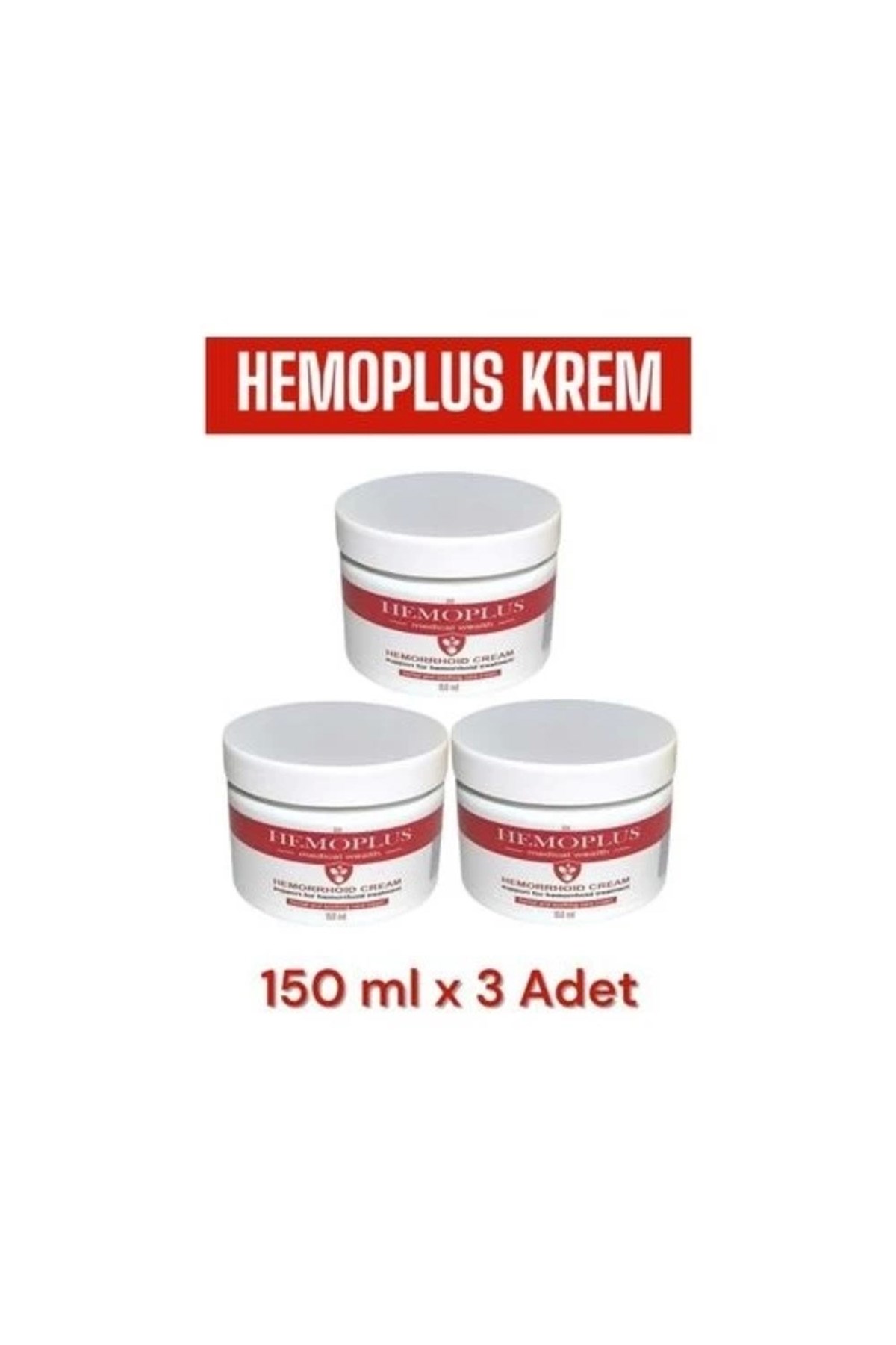Hemoplus Rahatlatma Bakım Kremi 150 ml  x 3 Adet