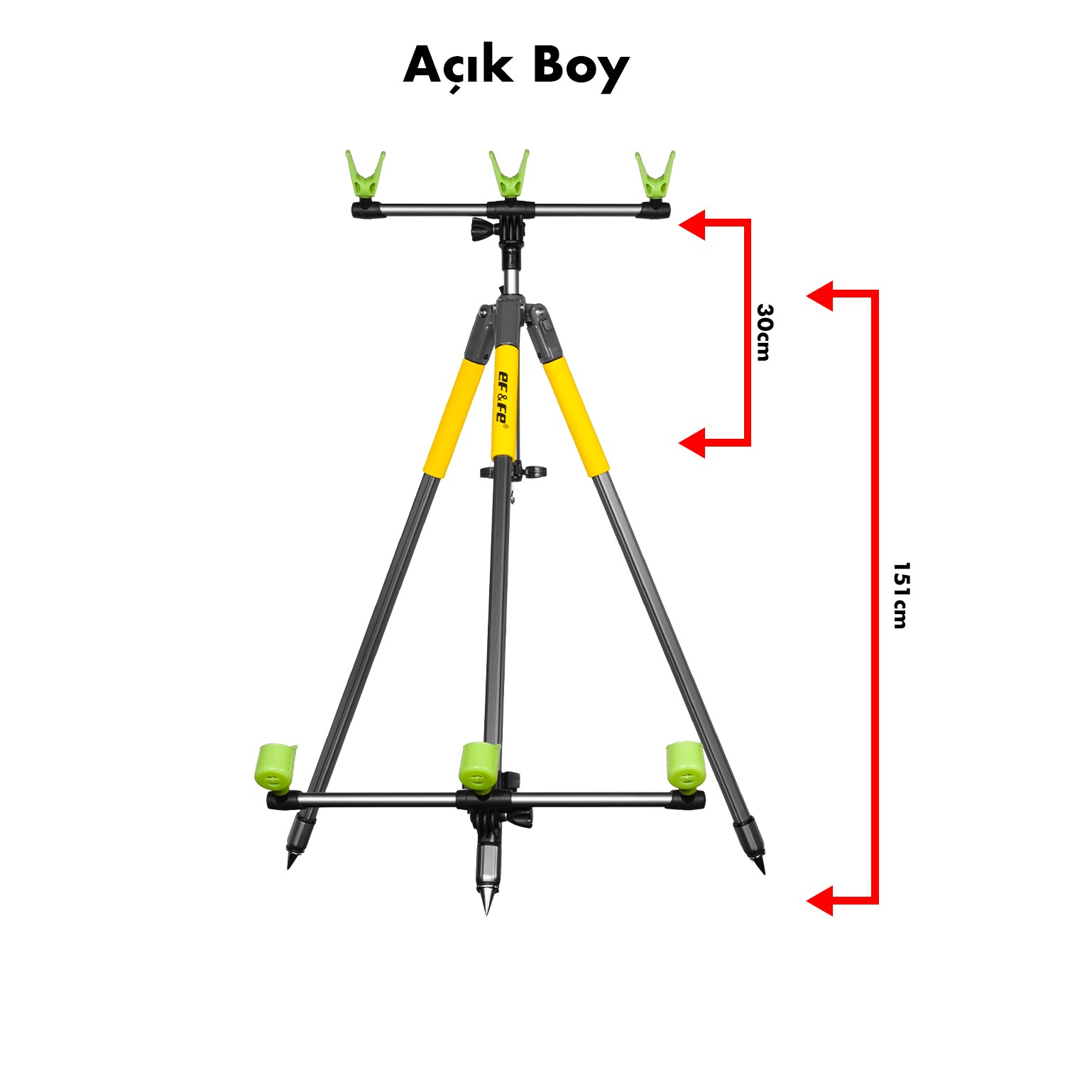 HG283 Effe Kamış Ayağı Surf Tripod 3 Olta Kapasiteli Surf Kamış Sehpası