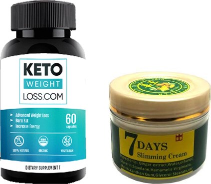 Hintohu 7days Slimming Cream Ginger Miracle 100 ml Vücut Bakım Kremi Zencefil  1 Adet +Keto Weight Loss 60  1 Adet
