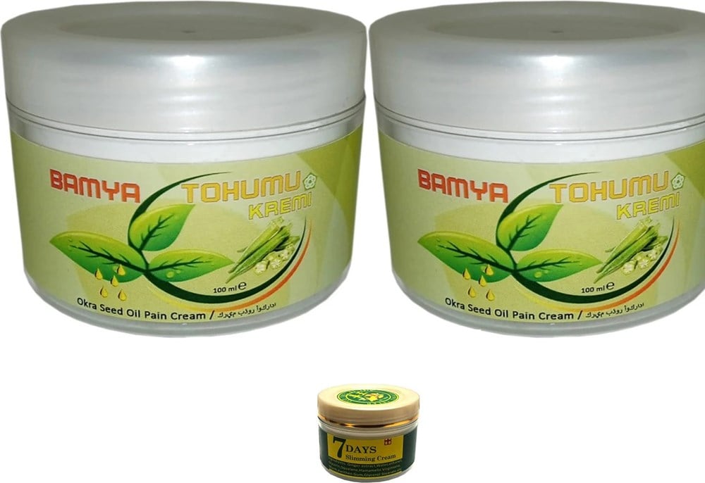 Hintohu Bamya Tohumu Kremi Vücut Sızıları Için Krem 100 ml x 2 / 7days Slimming Cream Vücut Bakım Kremi 100 ml