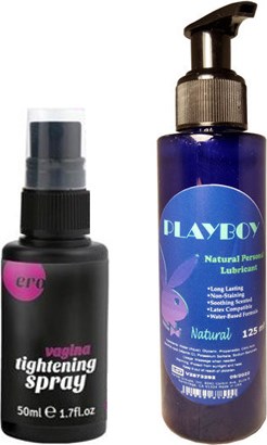 Hintohu Bayanlara Özel Vagina Care Spray Vaji.na Bakım Sprey 50 ml + Playboy 125ML Lubricant Gel