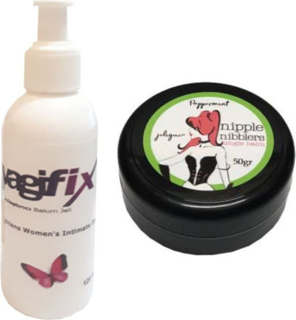 Hintohu Nipple Nibblers Tingle Balm 50 ml Naneli Göğüs Bakım Kremi + Genital Bakım Kremi 120 ml