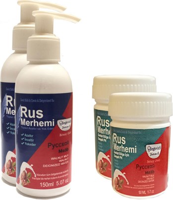 Hintohu Tüy Dökücü Azaltıcı Rus Merhemi 150 ml 2 Adet + Genital Bölge Merhemi 50 ml 2 Adet