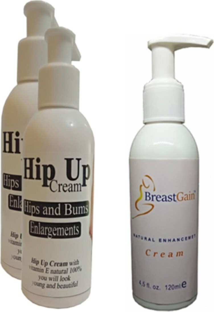 Hip Up Hipup Kalça Kaldırma,büyütme,sıkılaştırıcı Krem 120 ml 2AD+BREASTGAIN Toparrlayıcı GöğüsBakım Kremi 3