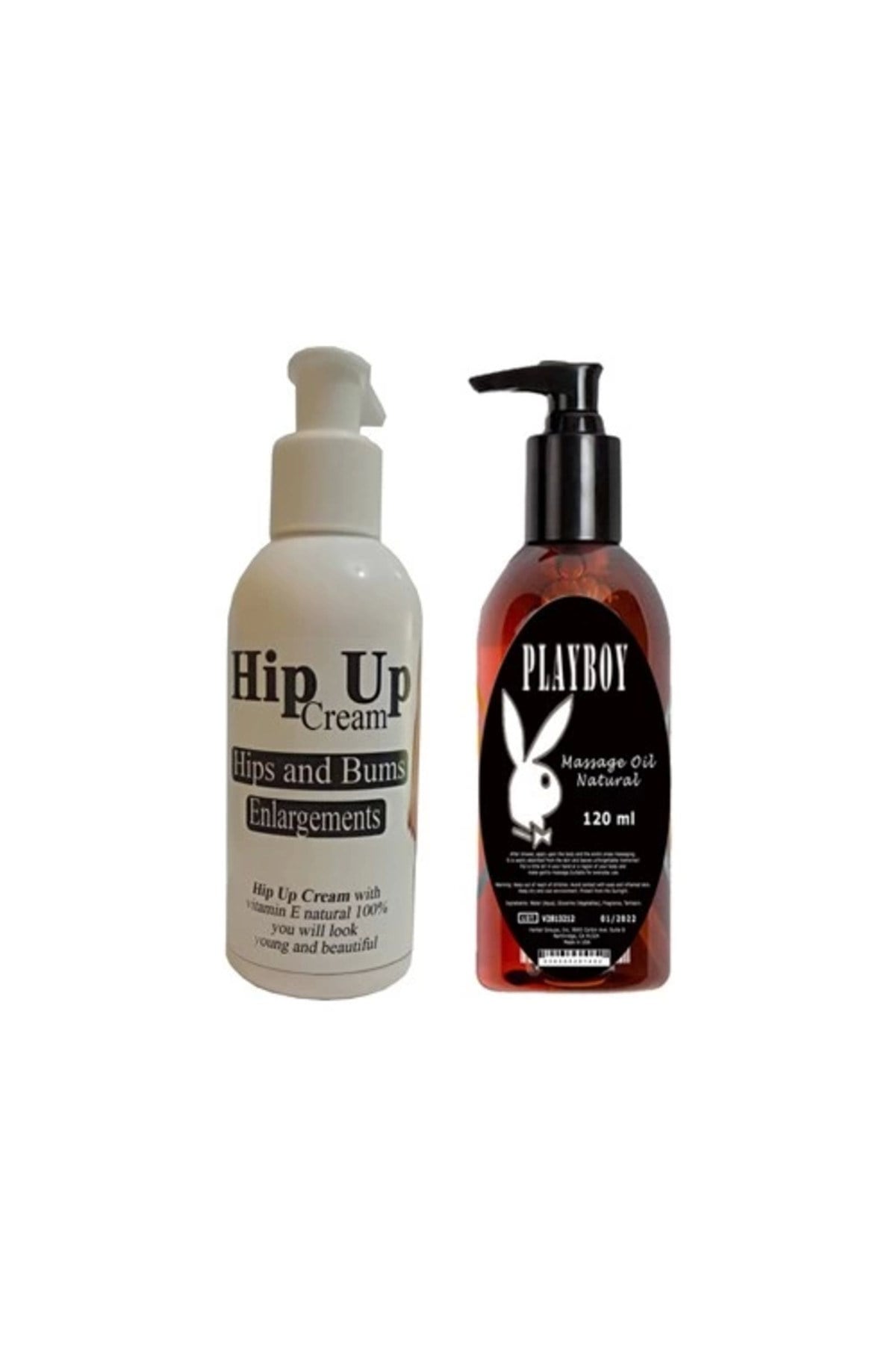 Hipup Hip Enlargement Cream Kalça Kaldırma , Vücut Kremi 120 Ml+Playboy Masaj Yağı 120 ml