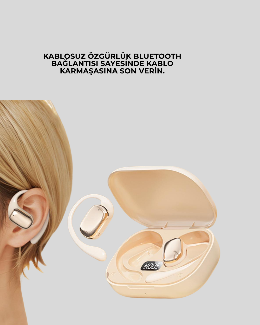Hızlı Şarj Destekli Kablosuz Çeviri Kulaklığı