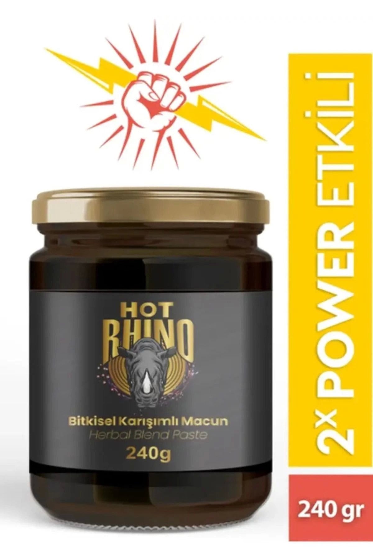 Hot Rhino Erkeklere Özel Doğal Karışımlı Ballı Atom Macun 240 gr