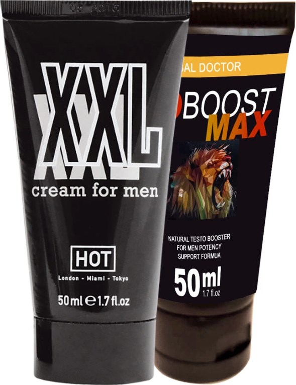 Hotxxl 50 ml Cream Men Hardener Delayer Enlarger Krem + Eroboost Erkeklere Özel Boyut Kremi BKN1EK357