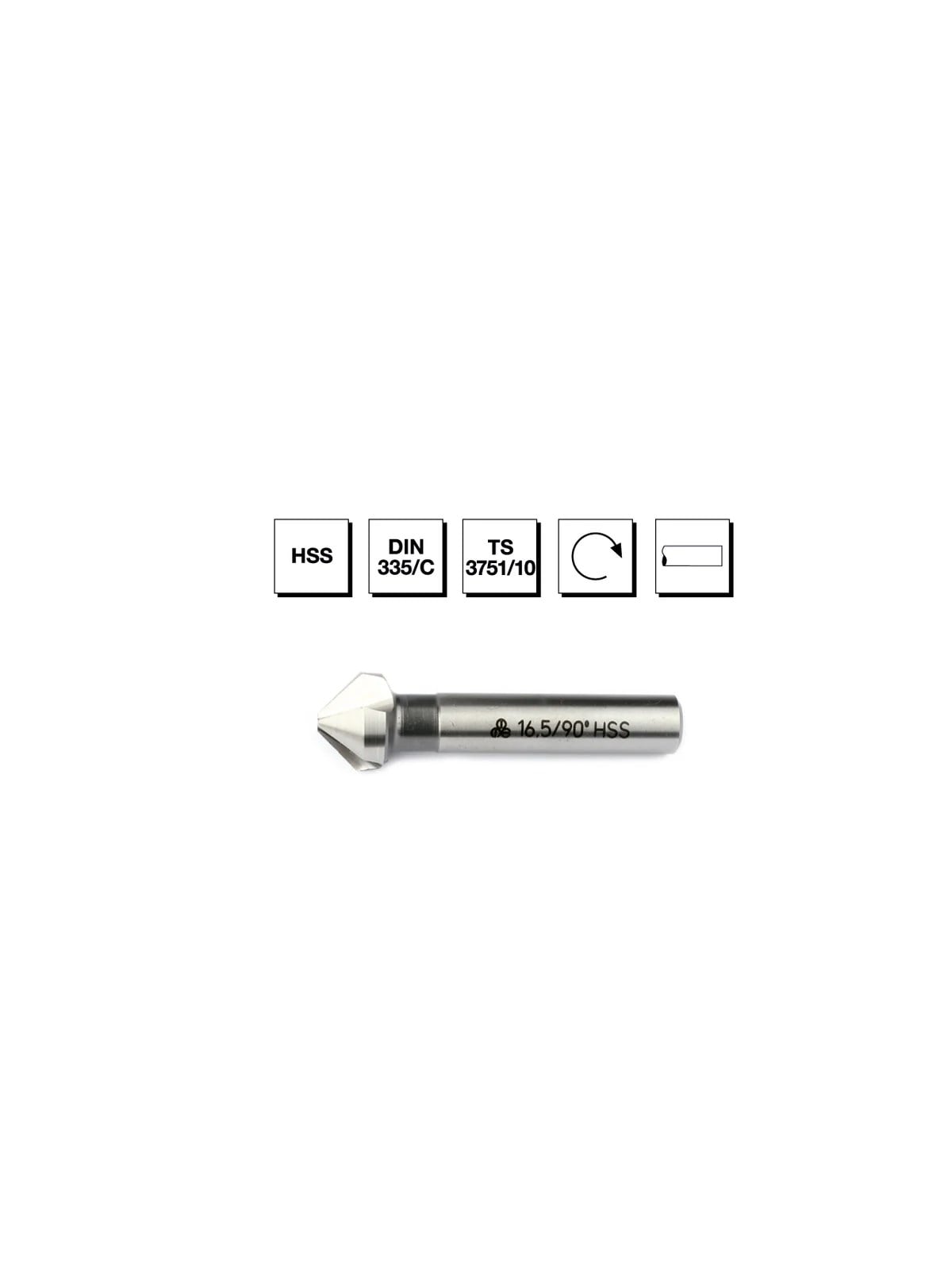 HSS DIN 335/C 3 Ağızlı Silindirik Saplı Havşa Freze 20.5 mm
