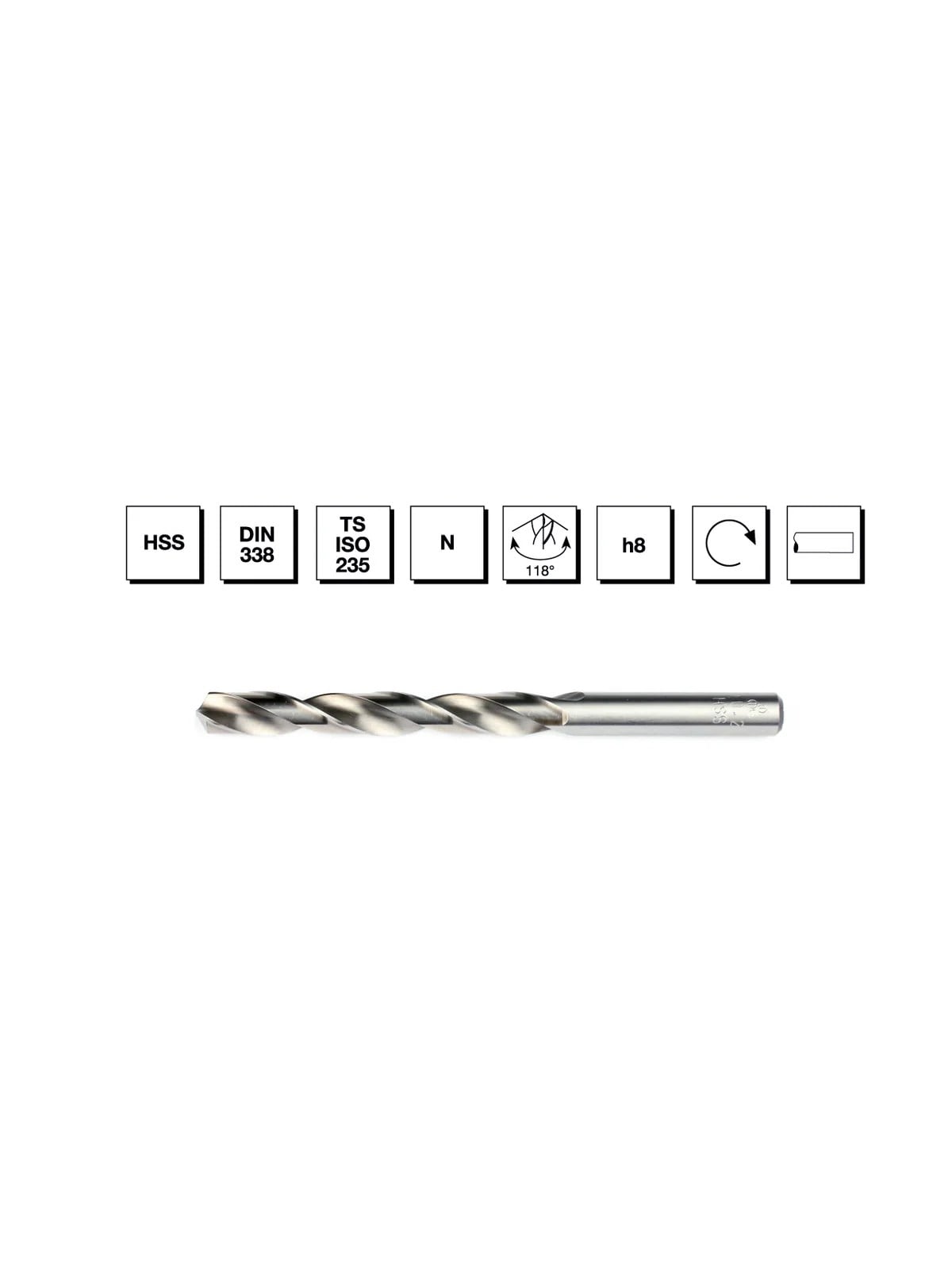 HSS DIN 338 Silindirik Saplı Kısa Matkap Ucu 20.5 mm - TAŞLANMIŞ