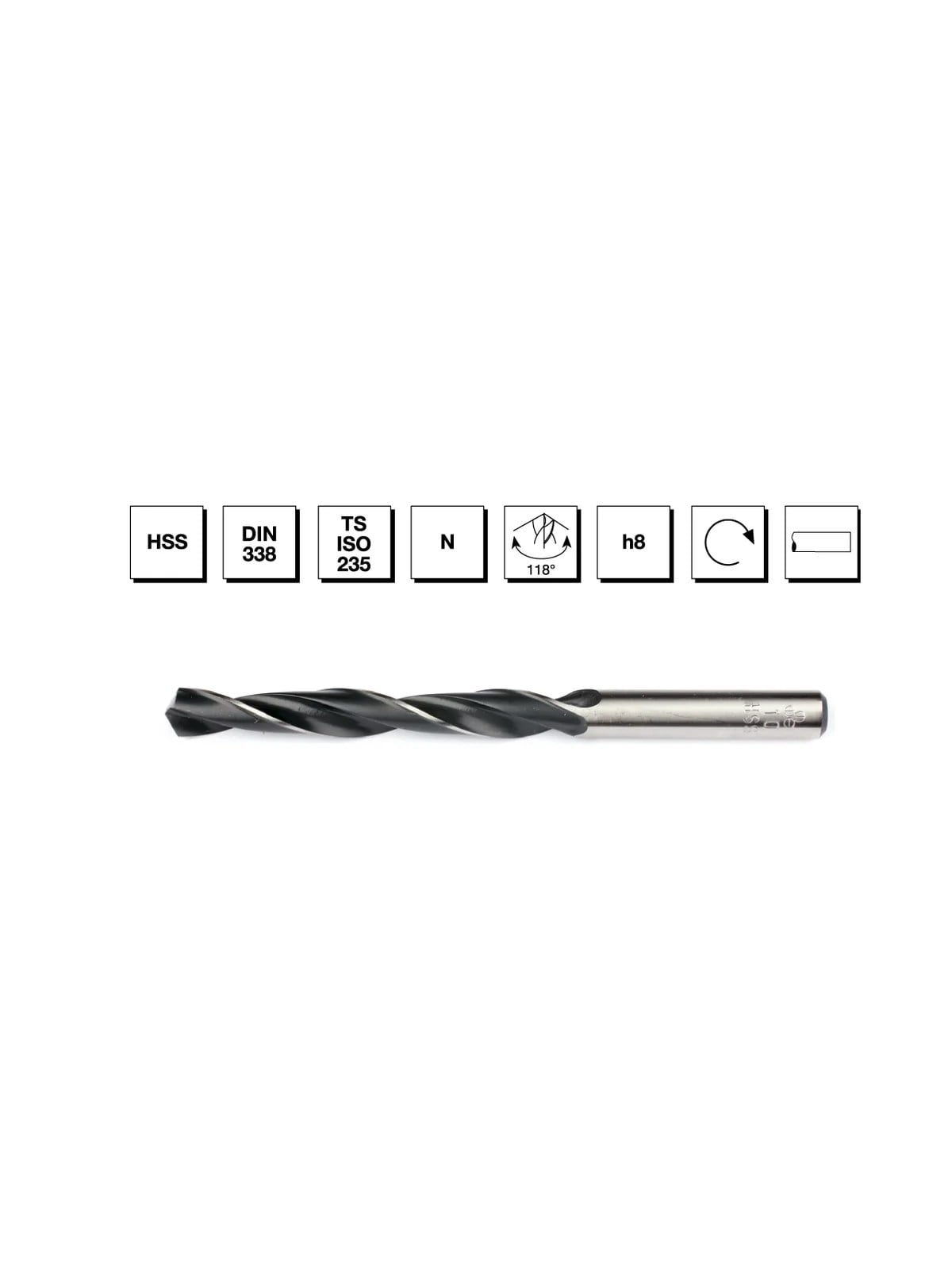 HSS DIN 338 Silindirik Saplı Kısa Matkap Ucu 11 mm - HADDELİ
