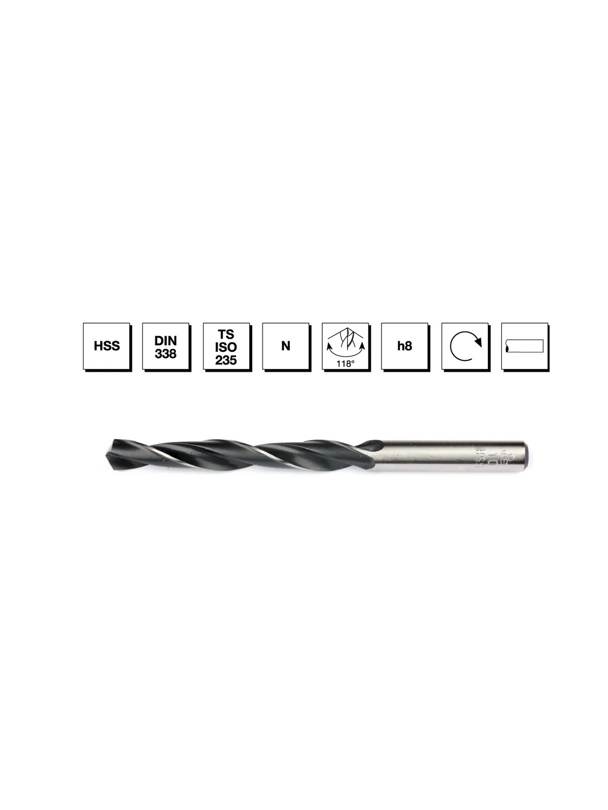 HSS DIN 338 Silindirik Saplı Kısa Matkap Ucu 2 mm - HADDELİ