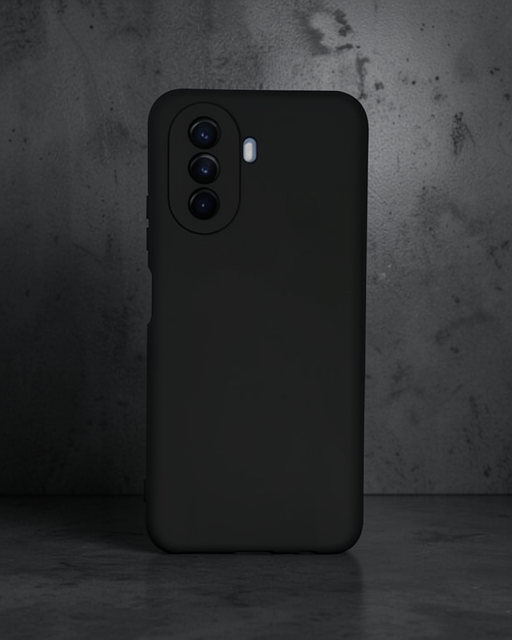 Huawei Nova Y70 Kılıf Nano İçi Kadife Silikon - Siyah