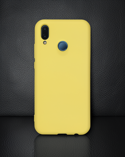 Huawei P20 Lite Kılıf Nano İçi Kadife Silikon - Sarı